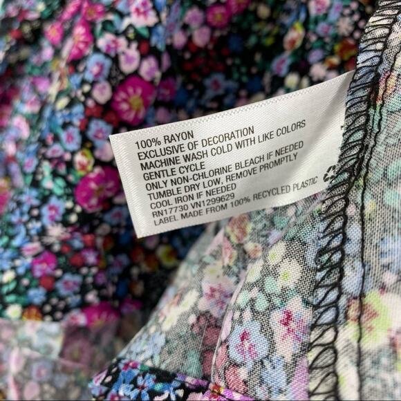 Wild Fable Ebony Floral Short Dress Size Small NWT - Picture 7 of 8